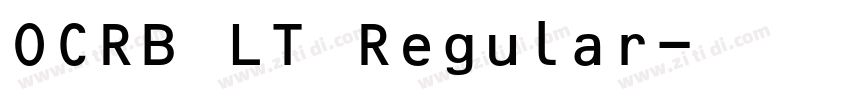 OCRB LT Regular字体转换